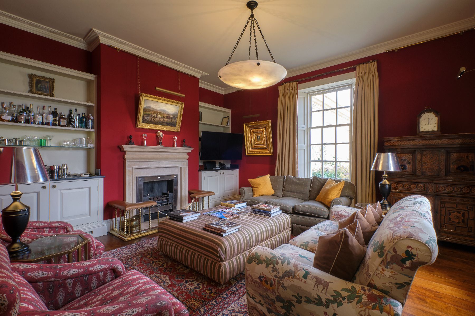 Sitting room at Cirencester Park in the Cotswolds, United Kingdom