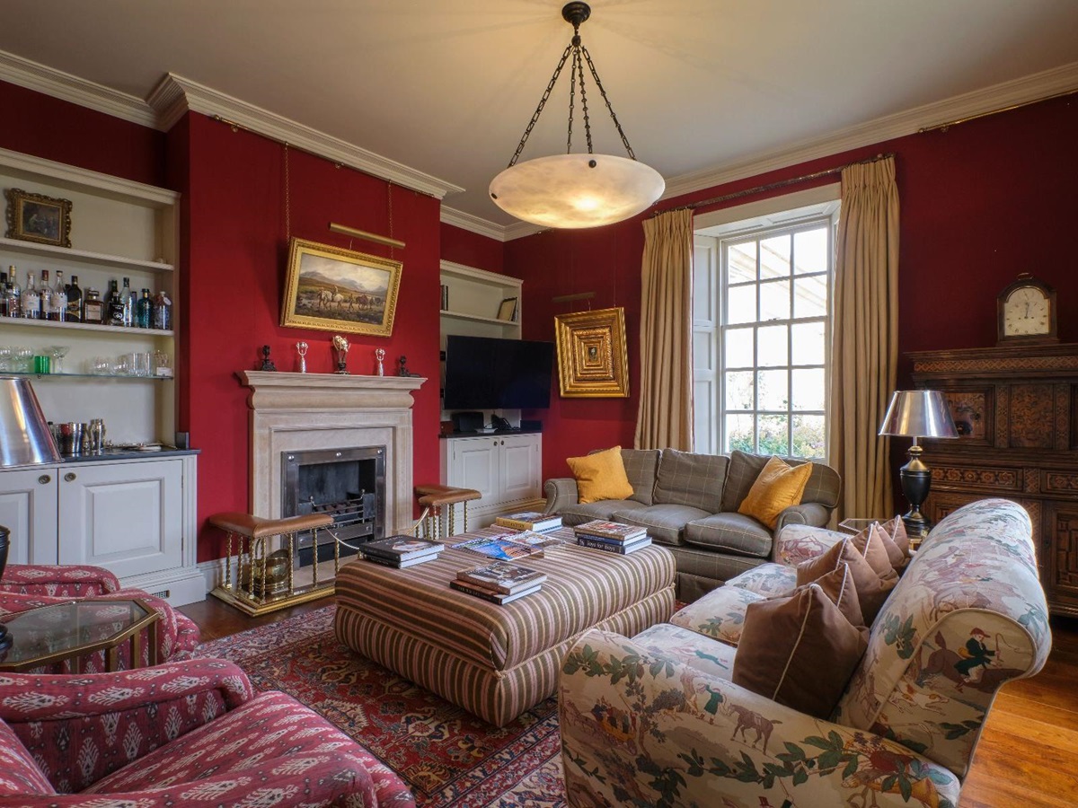 Sitting room at Cirencester Park in the Cotswolds, United Kingdom