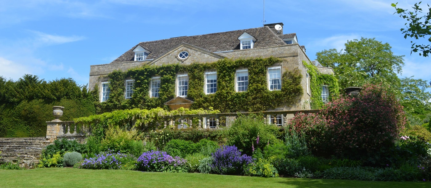 Facade with grounds of Cornwell Manor, Cotswolds