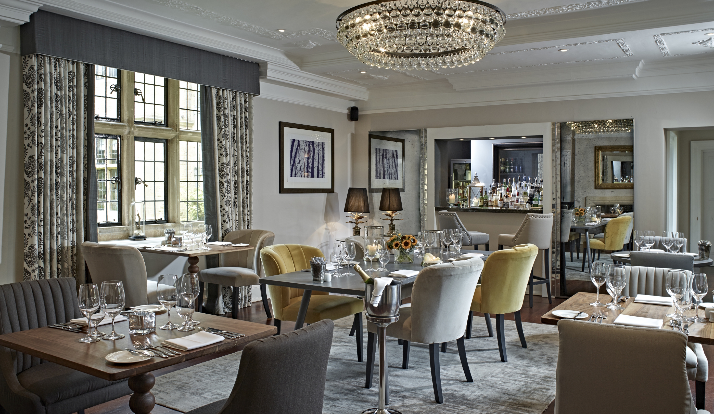 Dining room in Foxhill Manor, Cotswolds