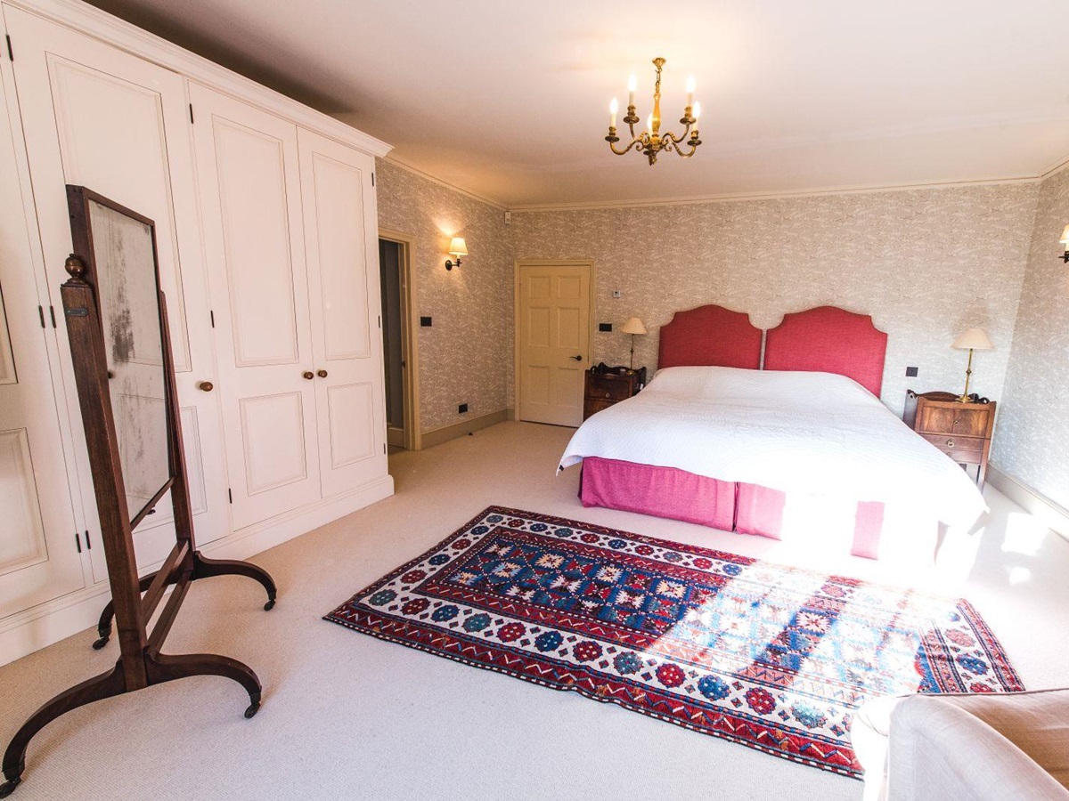 The Blue Bedroom at Manor in the Rissingtons in the Cotswolds