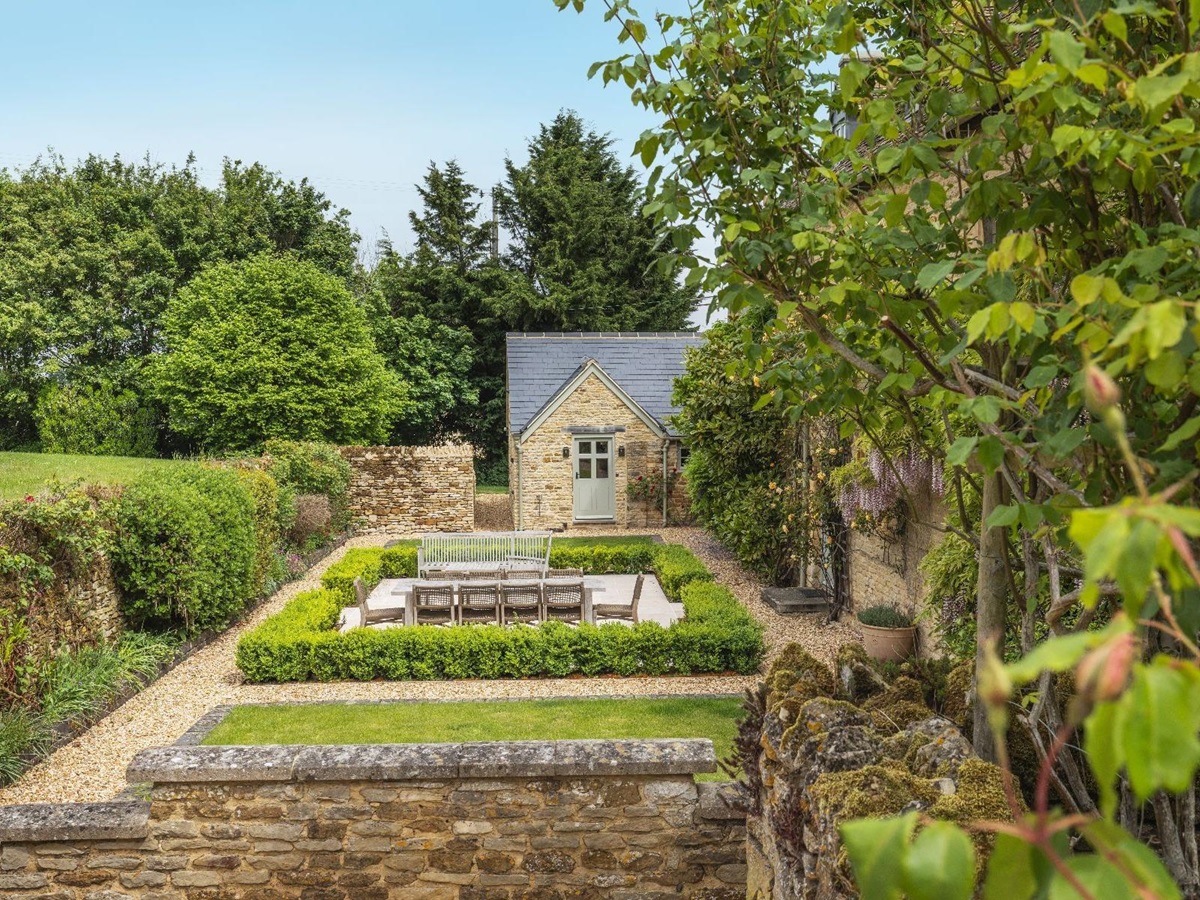 Garden at Oddington Farm in the Cotswolds, United Kingdom