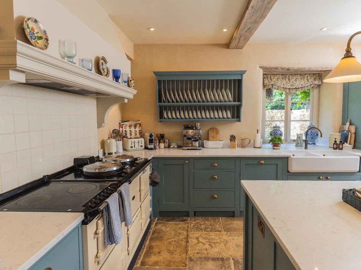 Kitchen at Oddington Farm in the Cotswolds, United Kingdom