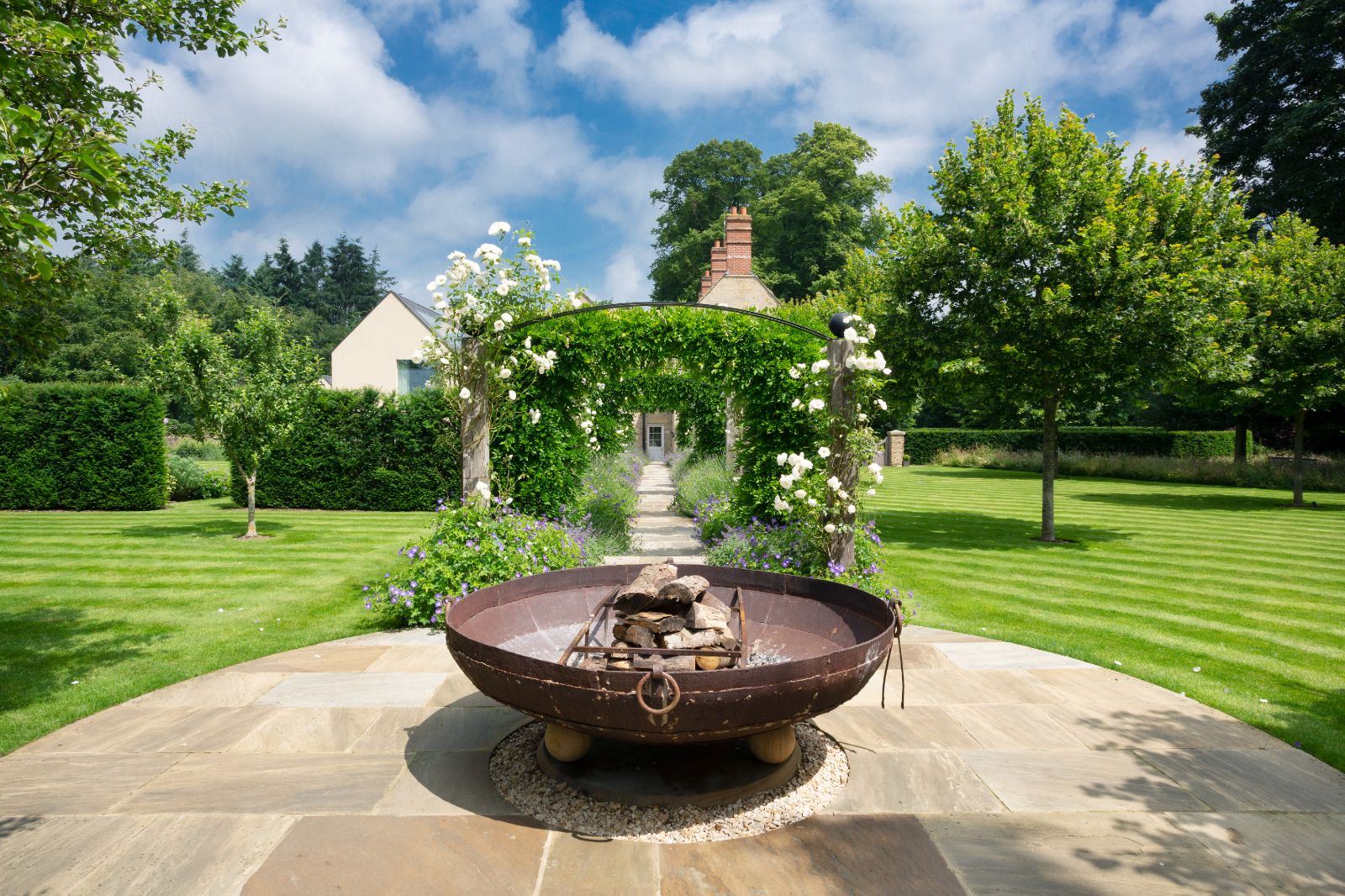 Fire pit at Woodstock Lodge