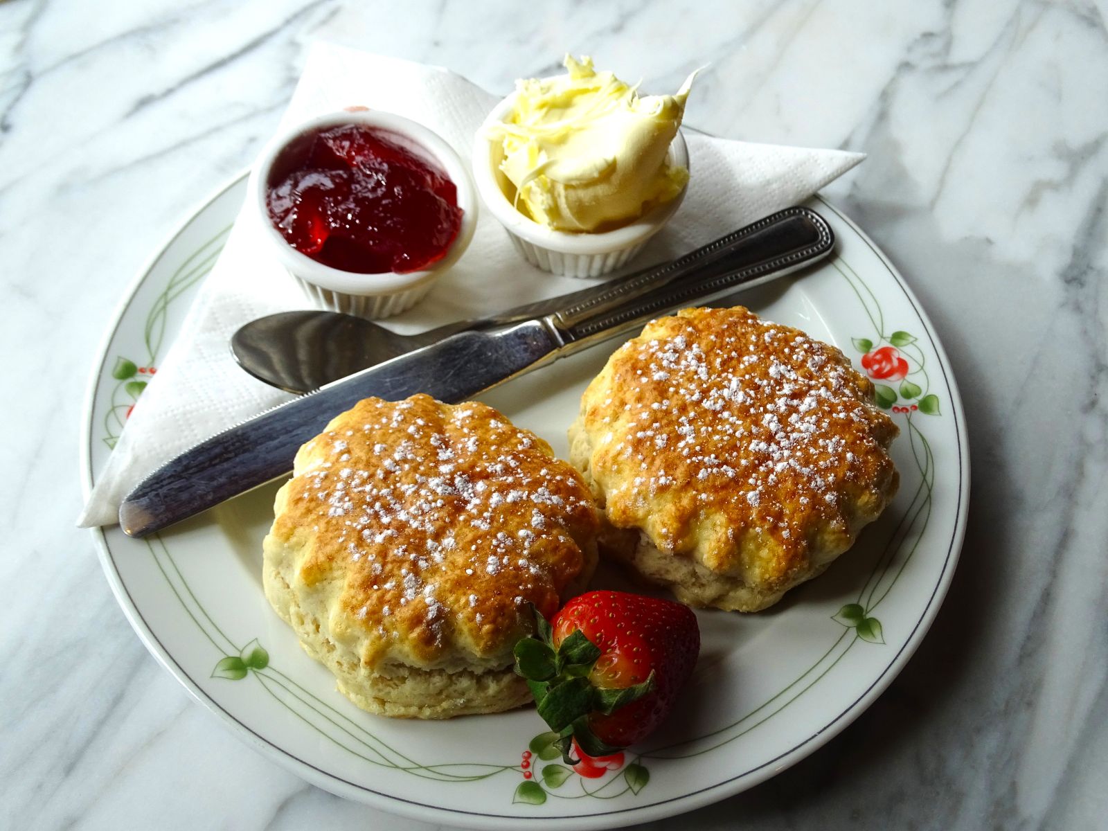 A traditional English cream tea