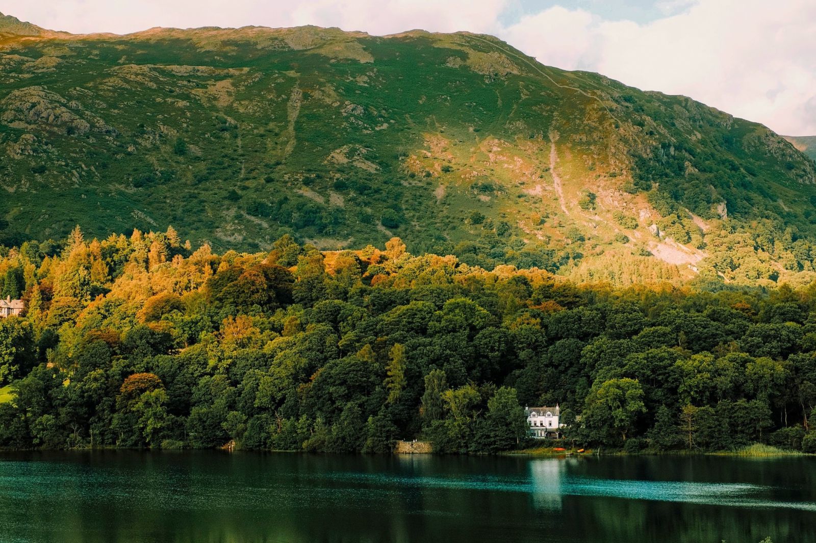 Grasmere Lake of the Lake District in Cumbria, England