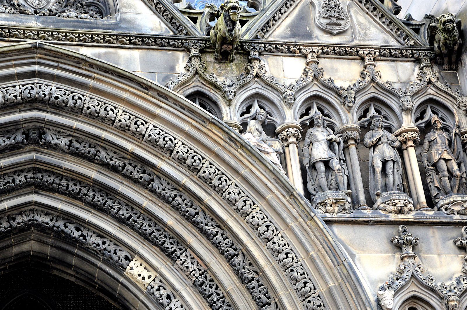Gothic archway and detail in Scotland