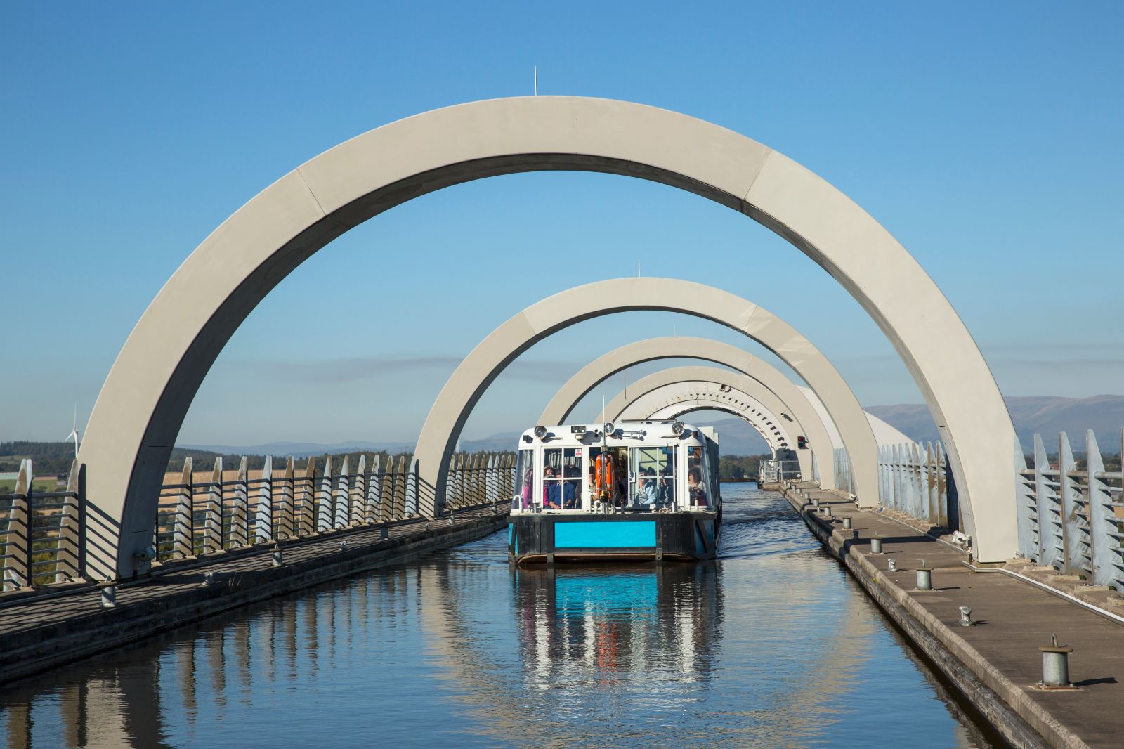 Wheel boat in Falkirk, Scotland