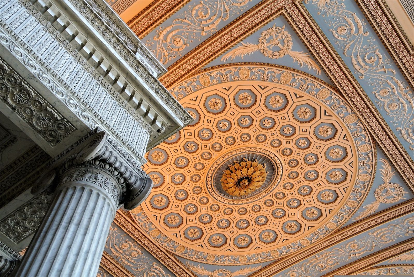 Greenwich Naval College ceiling in Great Britain