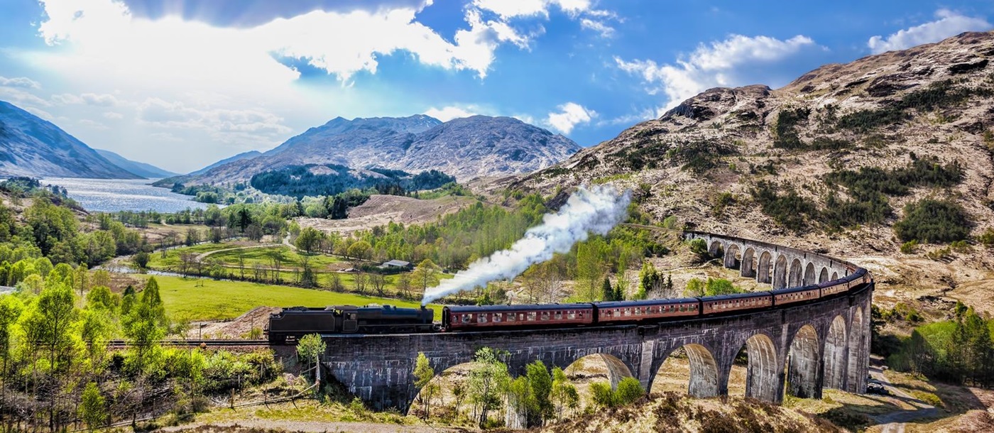 The Jacobite Steam train in Scotland