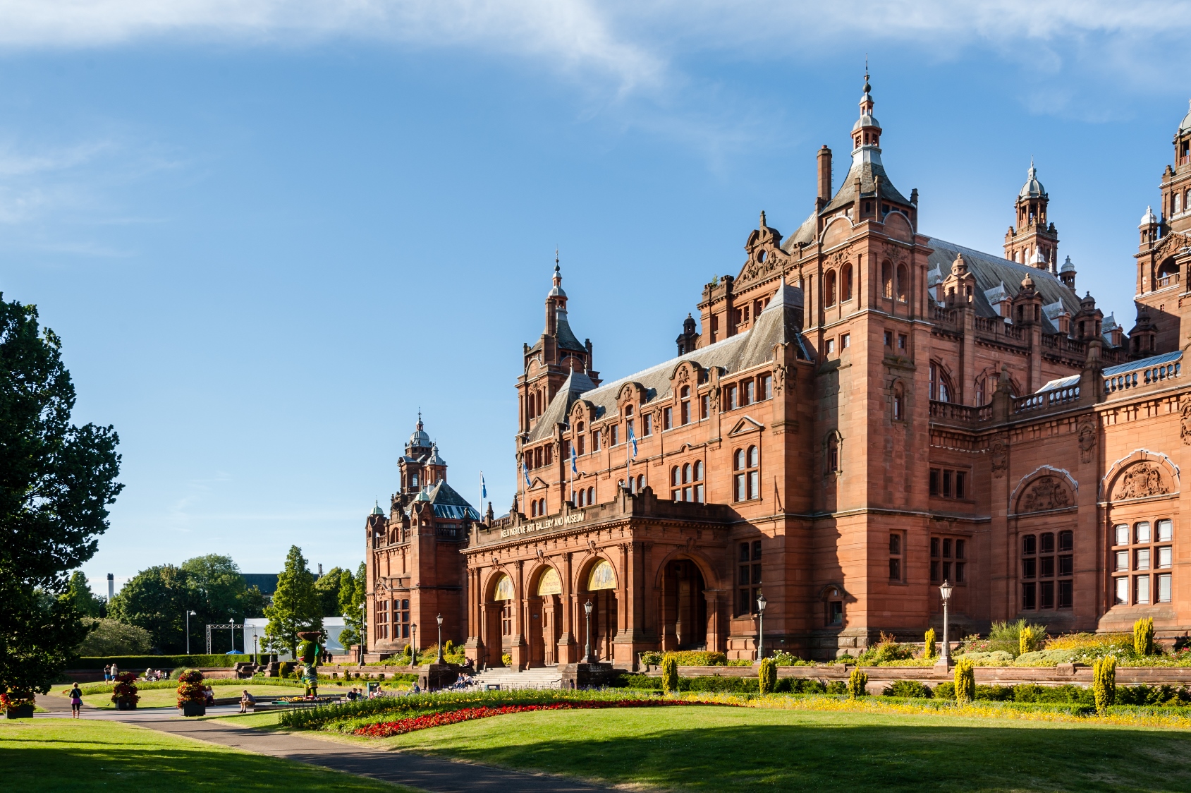 Exterior of Kelvingrove Art Gallery in Glasgow, Scotland