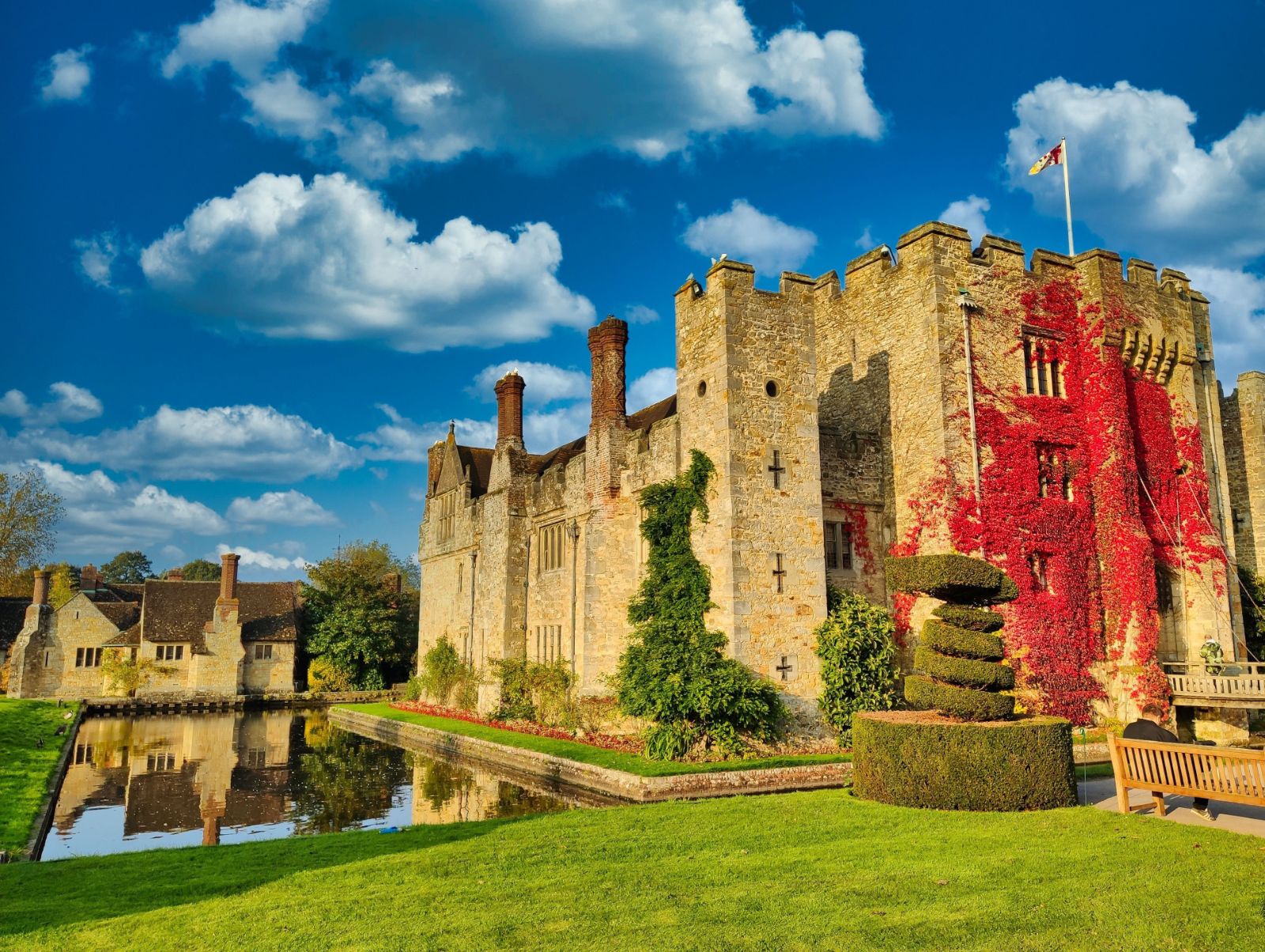Exterior of Hever Castle in Kent, England
