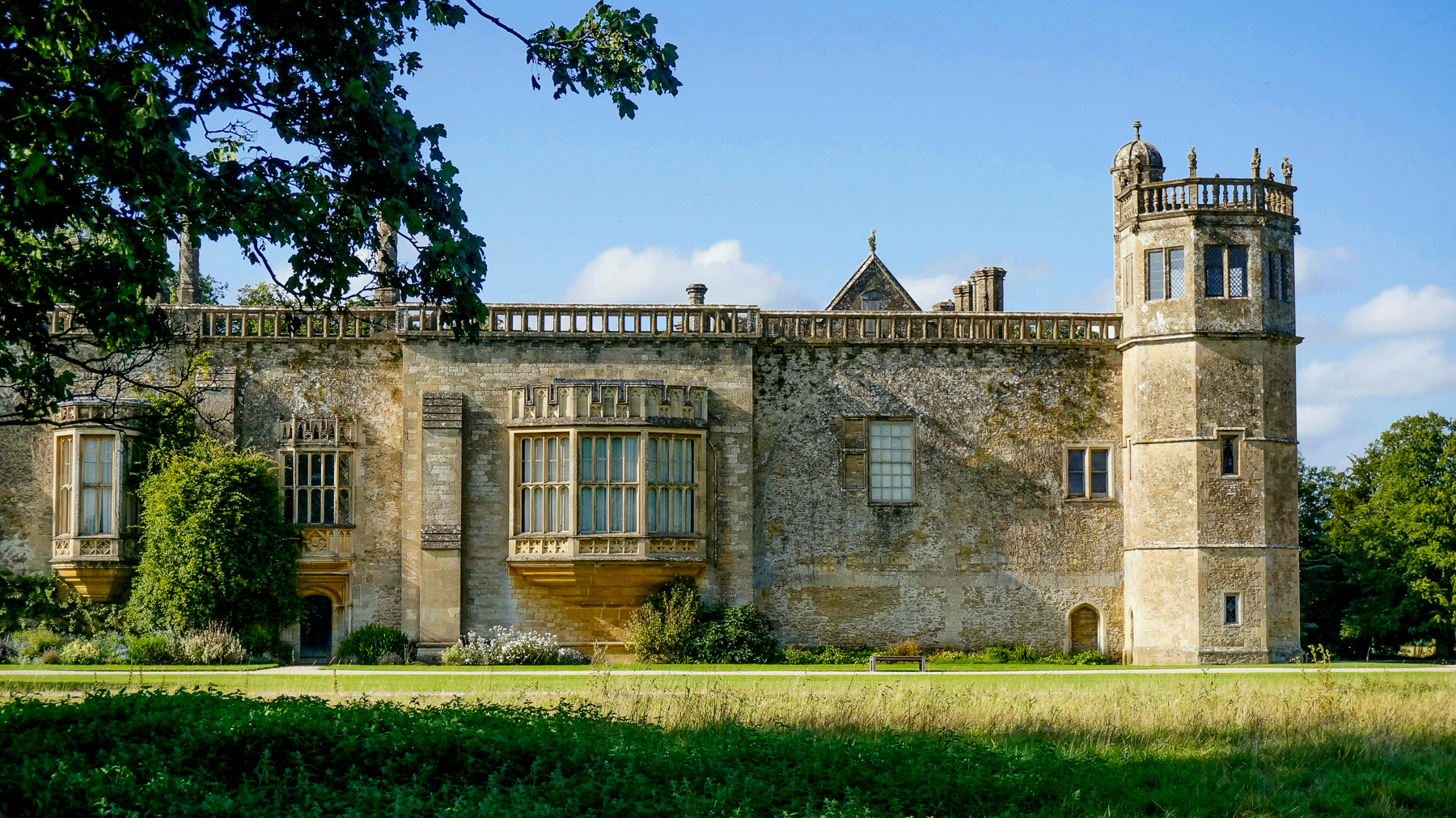Exterior view of Lacock Abbey in the Cotswolds