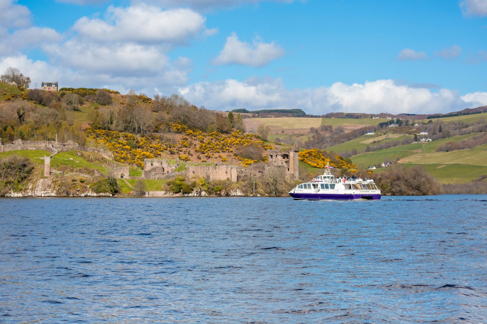 A boat cruise on Lock Ness in Scotland