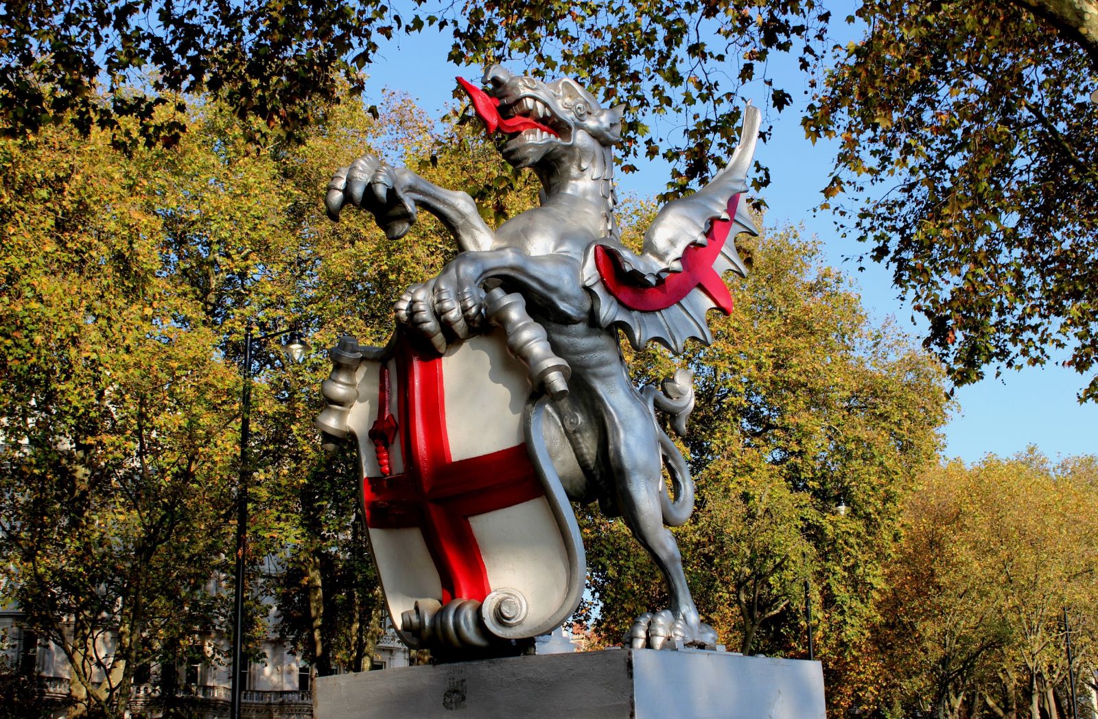 St George's dragon statue in the City of London