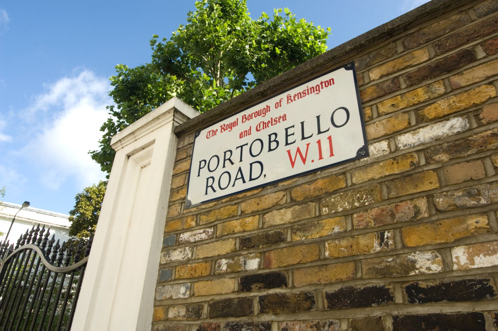 Portobello Road sign in London