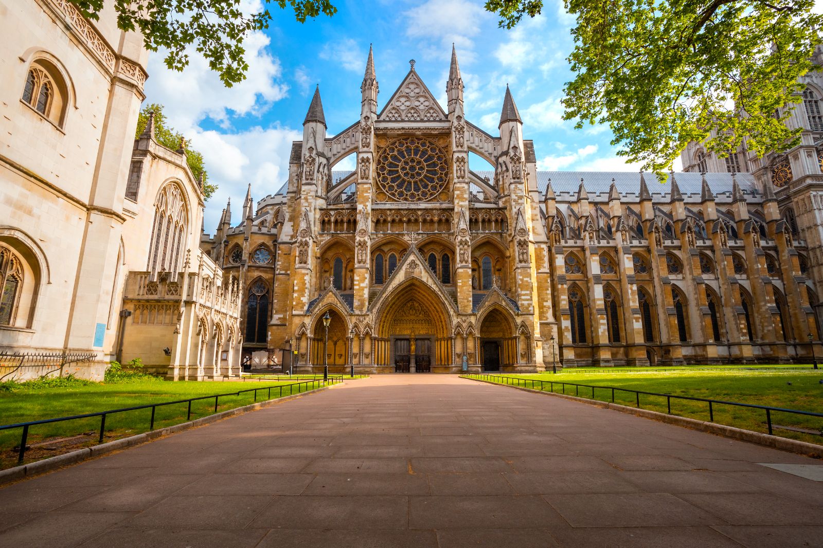 Exterior of Westminster Abbey in London