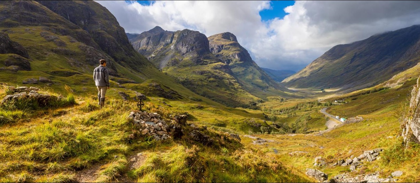 Pass of Glencoe in the highlands of Scotland