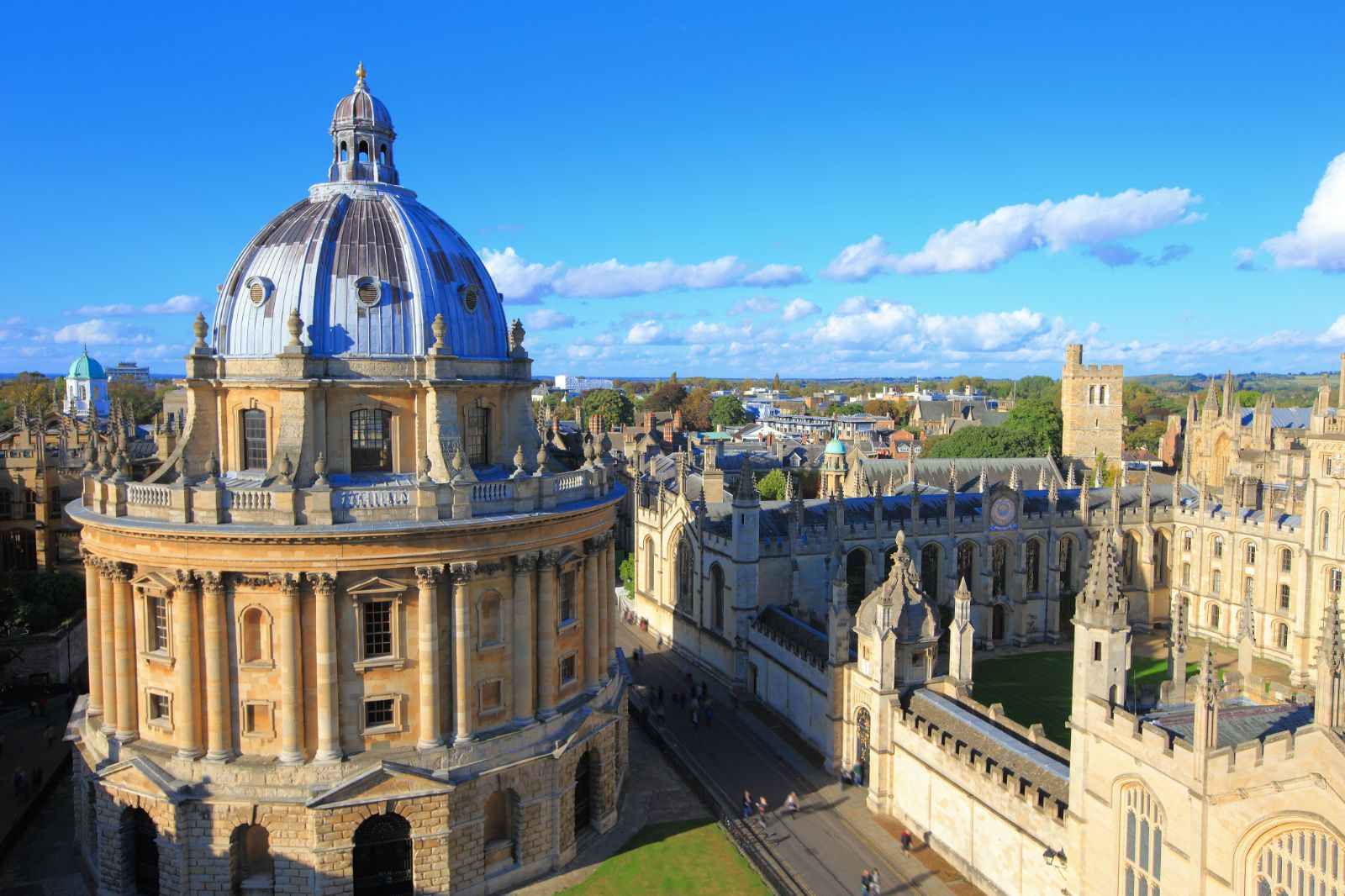 Aerial view of the Radcliffe Camera of Oxford Univsersity