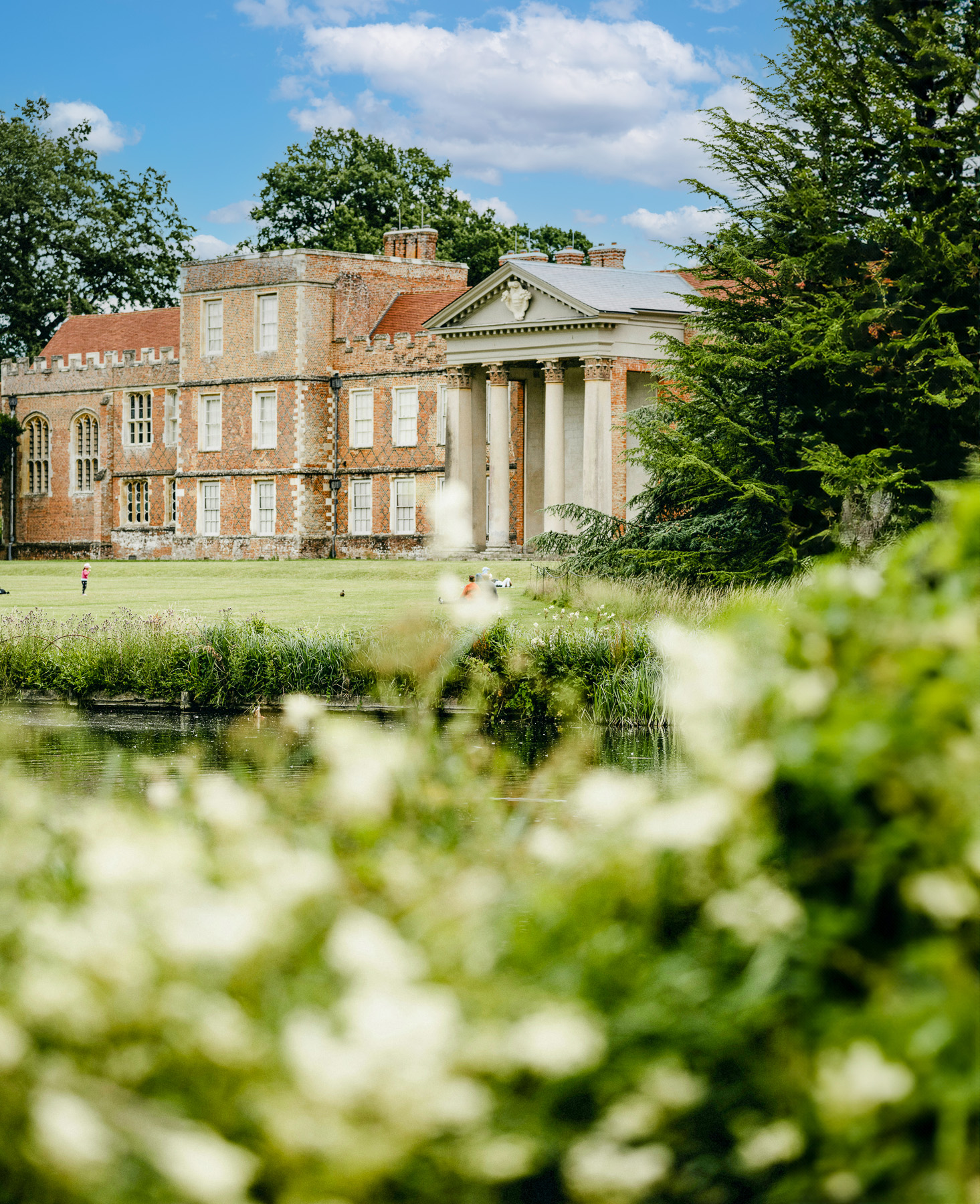 Exterior view of Tudor house The Vyne in Hampshire