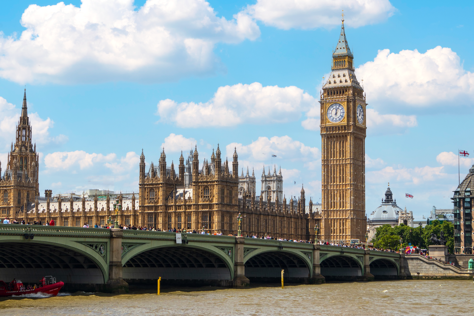Westminster façade in London