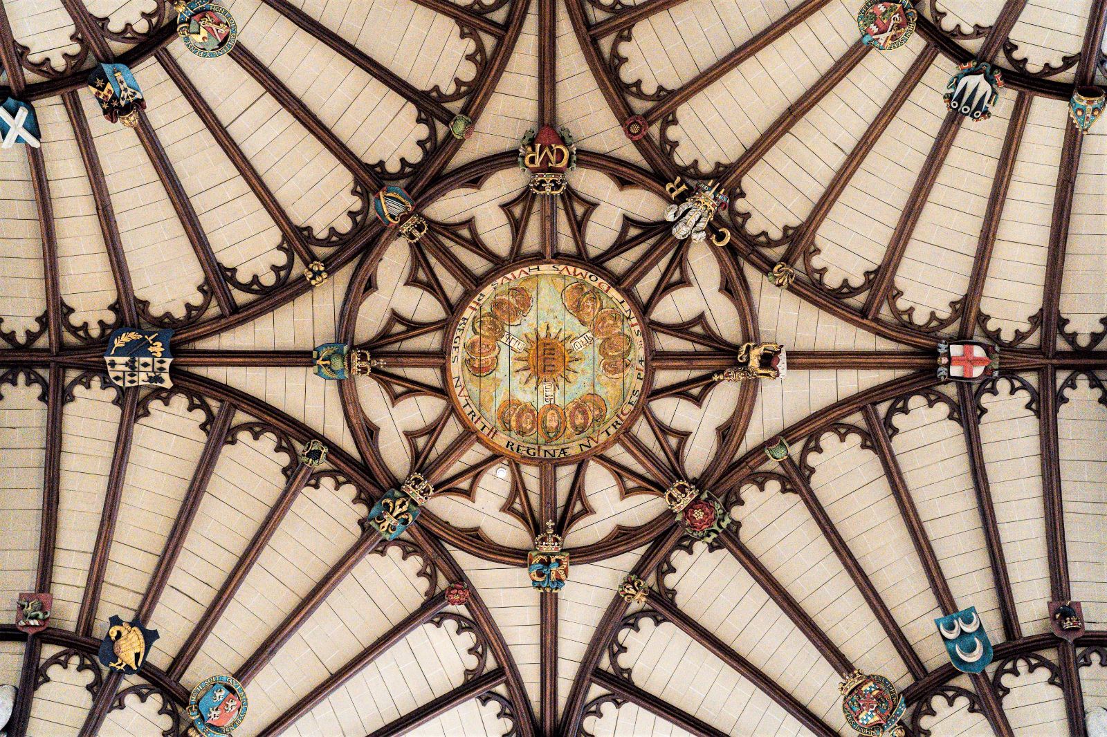 Winchester Cathedral ceiling in the South West of England