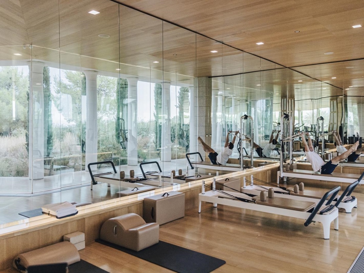 Fully-equipped gym at Amanzoe