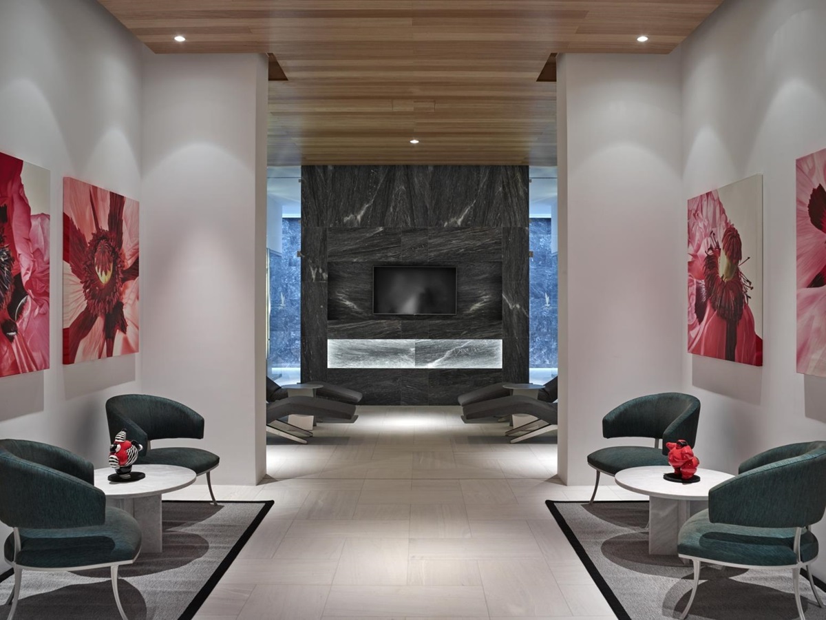 Relaxation area at the Spa at Amanzoe