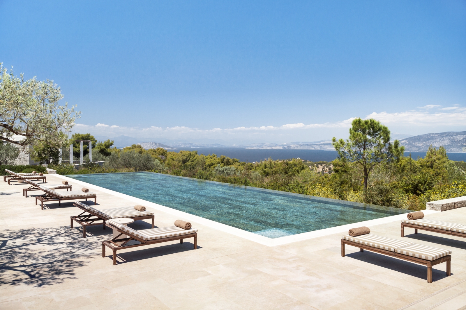 Private pool overlooking the sea