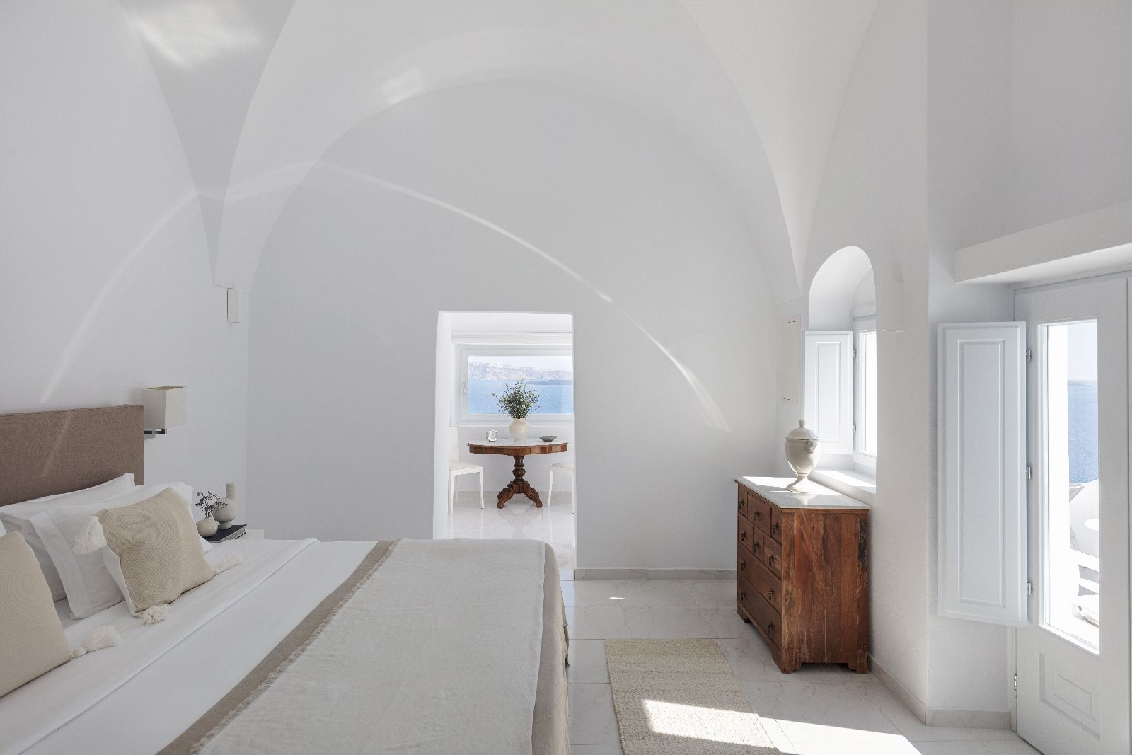 River Pool Suite interiors at Canaves Oia Suites in Santorini Greece