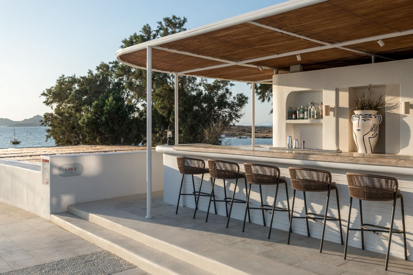 The bar at the Cosme Resort in Paros Greece
