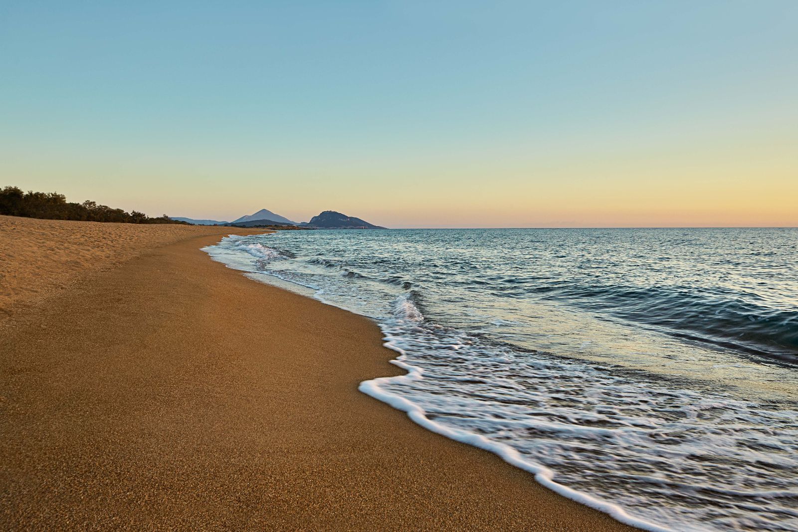 Romanos beach at Costa Navarino hotel in the Messinia region of Greece