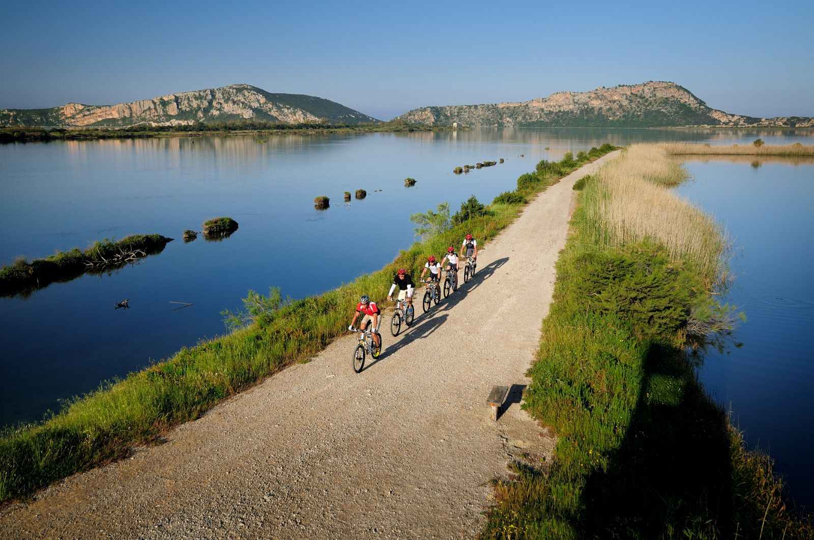 Biking n the grounds of Costa Navarino in the Messinia region of Greece