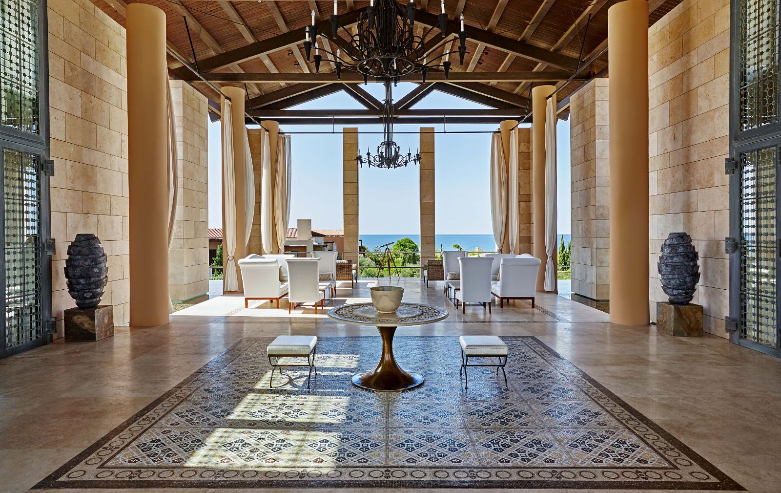 Lobby at Costa Navarino in the Messinia region of Greece
