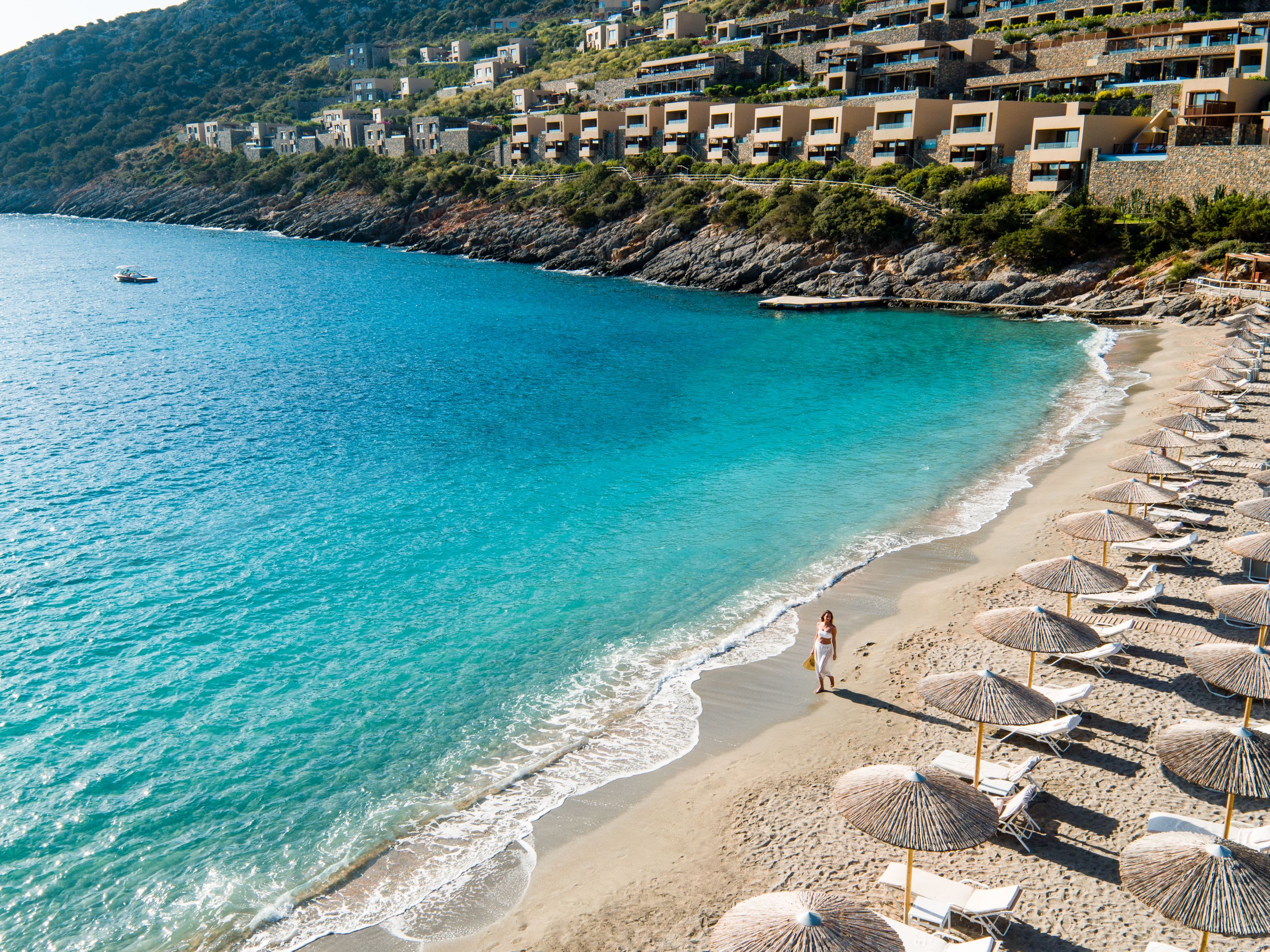 The beach with Daoios Cove in the background, Greece.