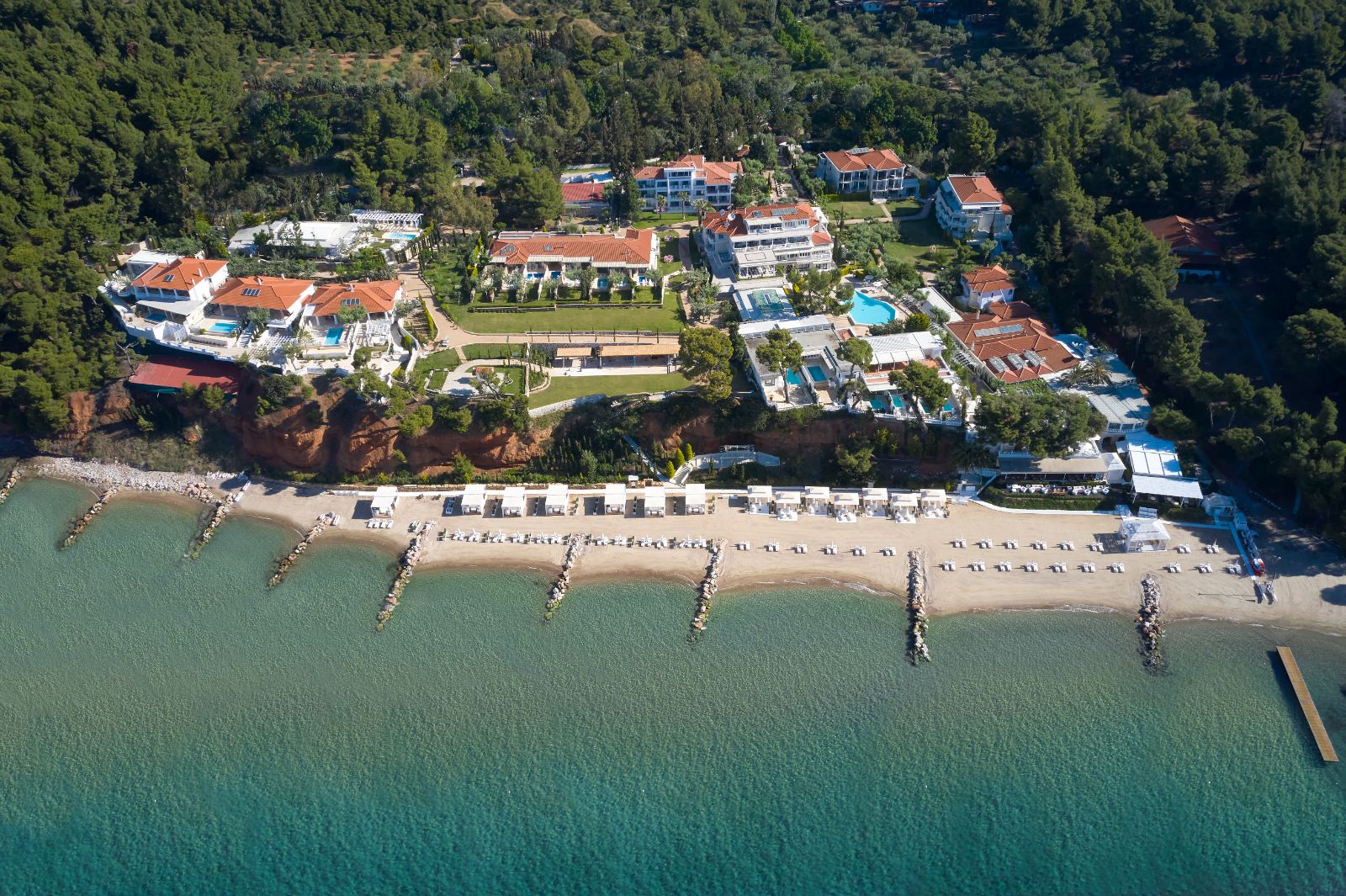 Luxury Hotel Danai Beach Aerial View