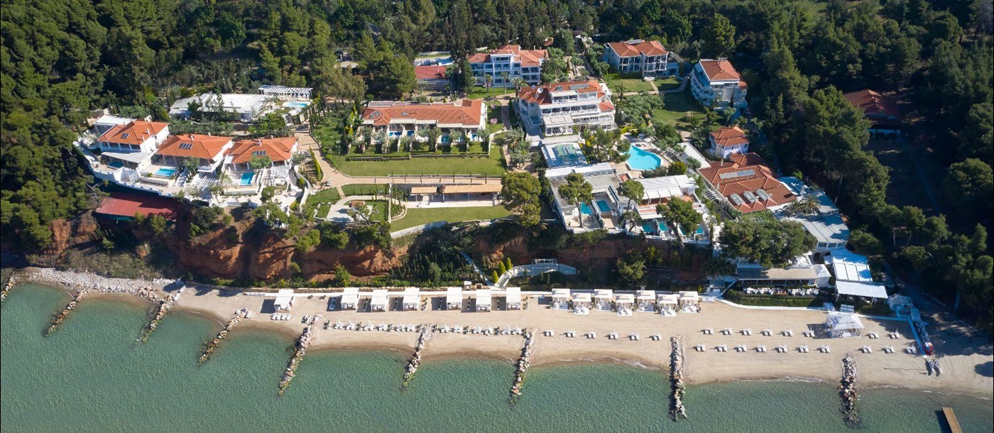 Luxury Hotel Danai Beach Aerial View