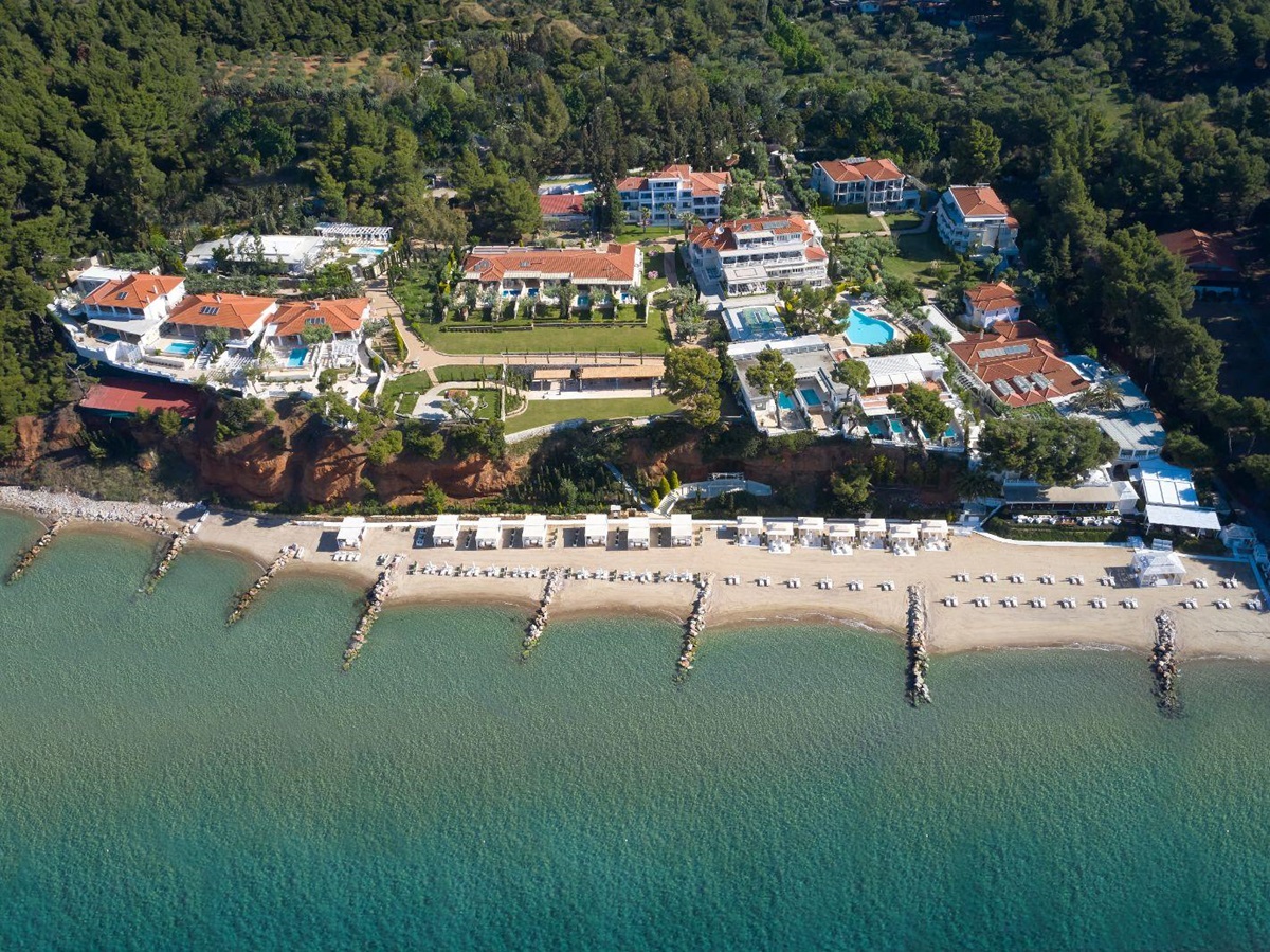 Luxury Hotel Danai Beach Aerial View
