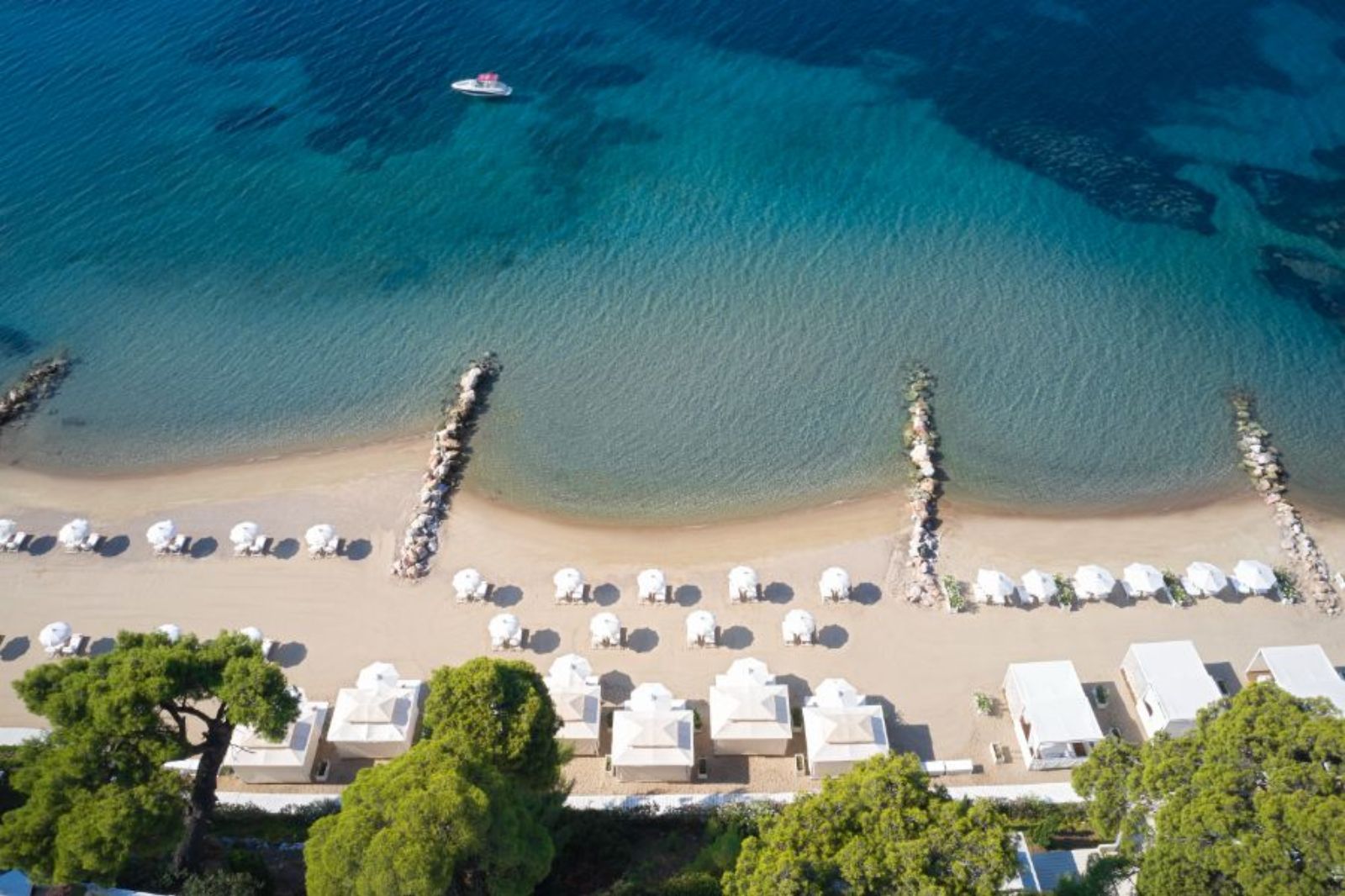 Luxury Hotel Danai Beach Private Beach Aerial View