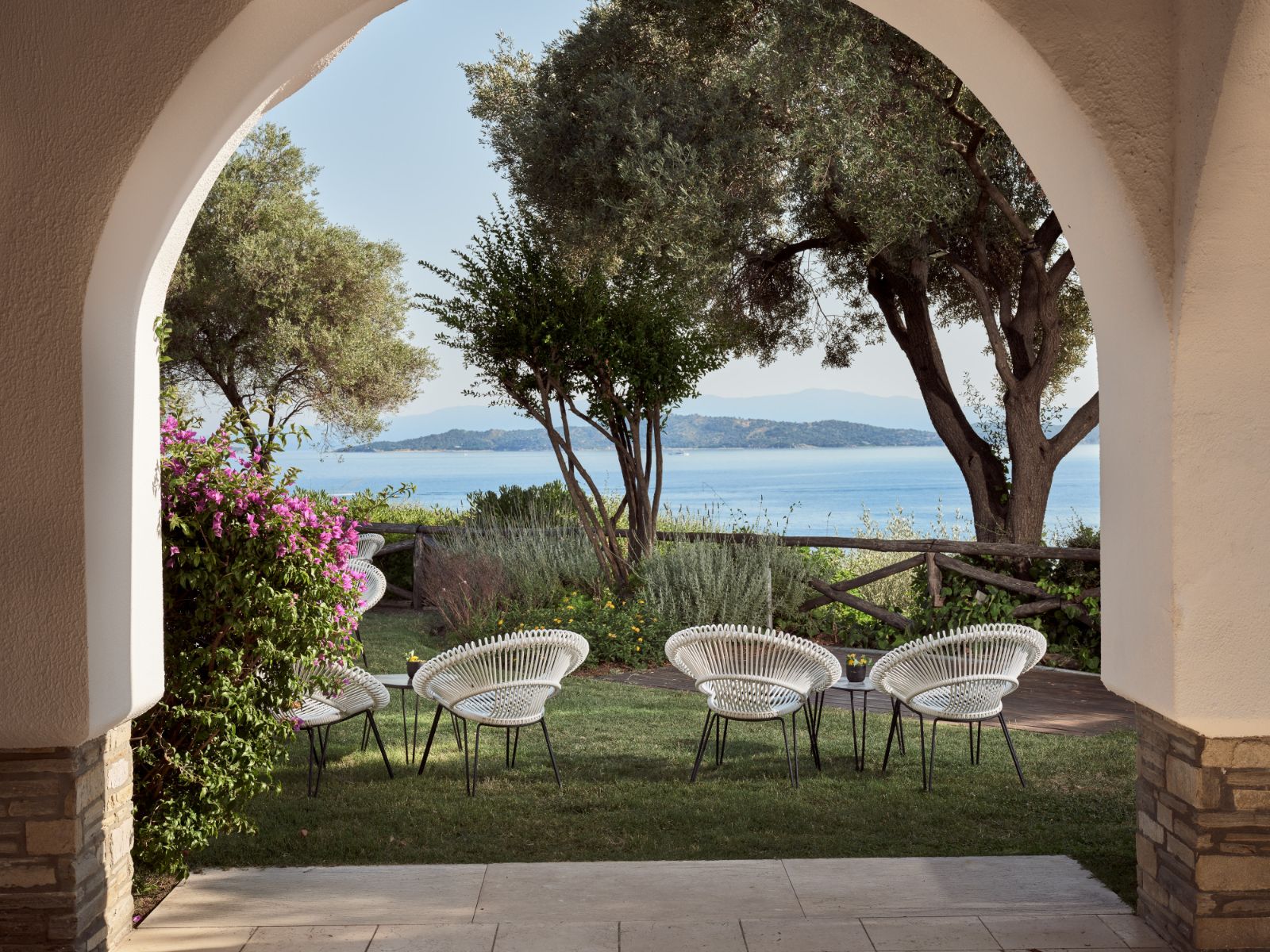 Eagles Club seating at Eagles Palace resort in Halkidiki, Greece
