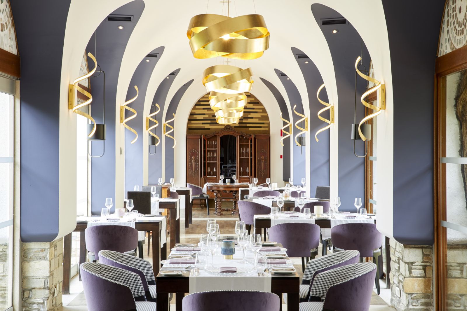 Indoor restaurant at Eagles Palace resort in Halkidiki, Greece
