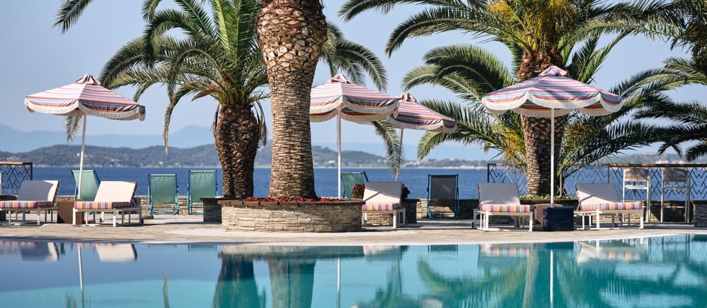 Outdoor pool at Eagles Palace resort in Halkidiki, Greece
