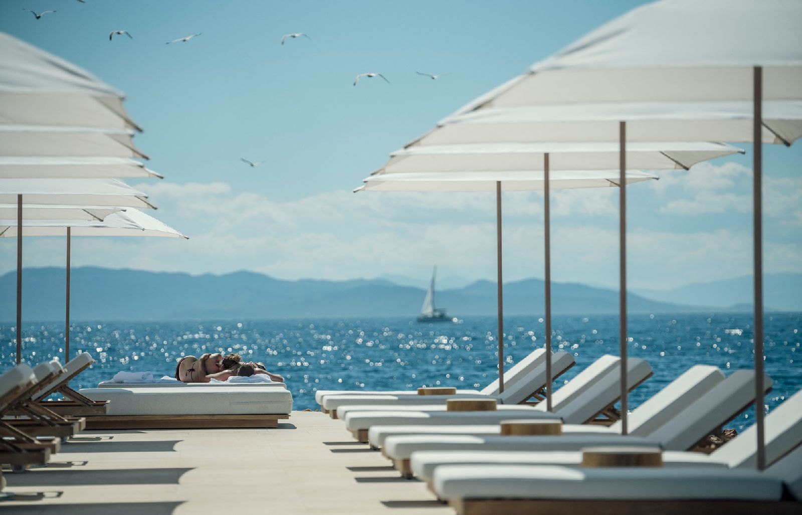 Pool and sun terrace at the Four Seasons Astir Palace Athens