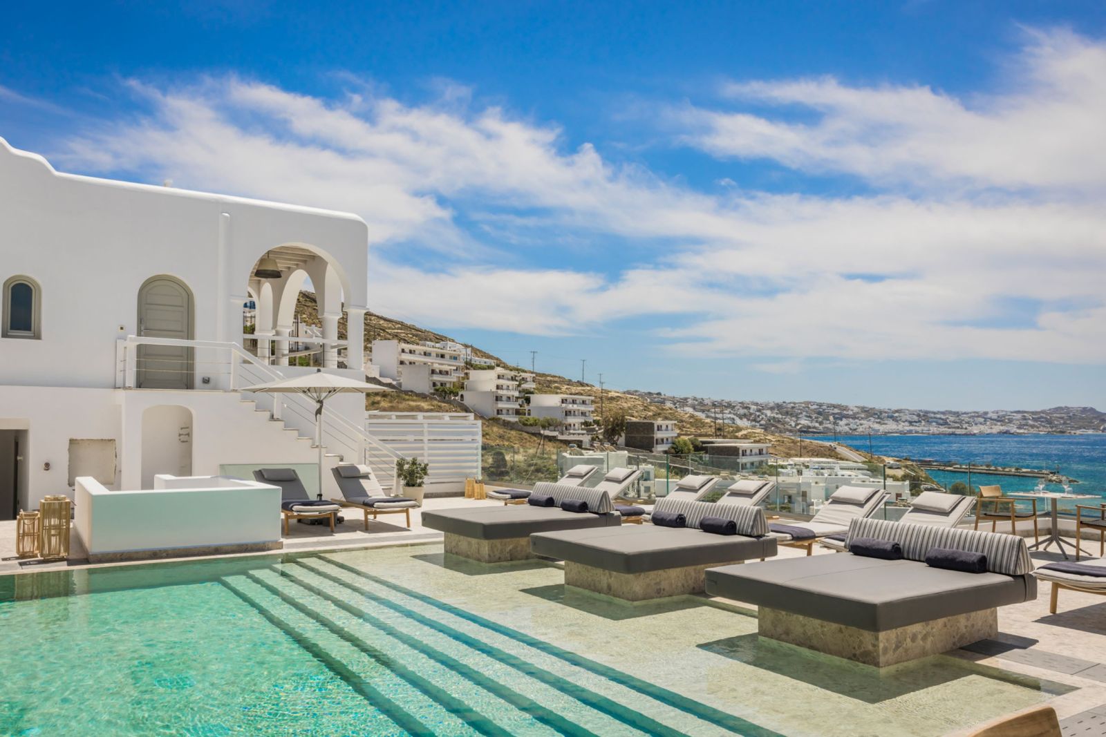 Pool area at Grace Mykonos