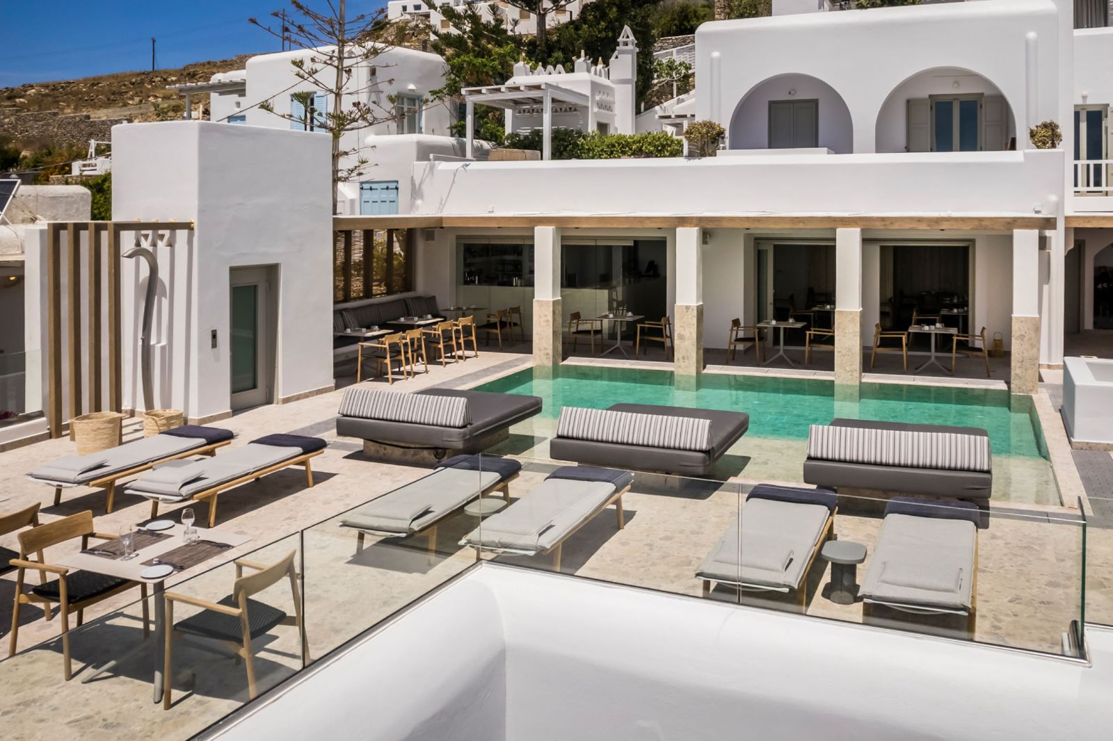 Pool area at Grace Mykonos