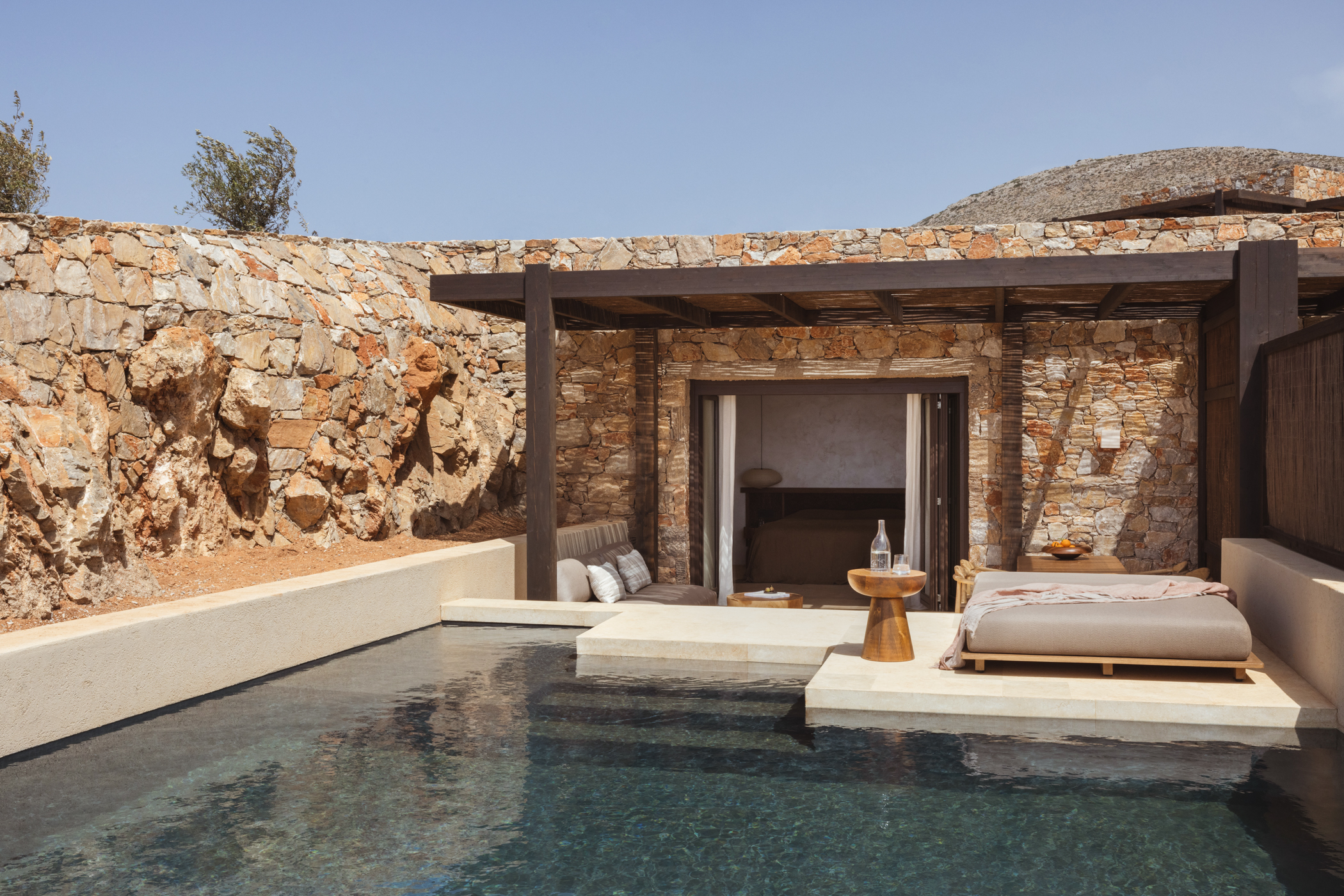Suite swimming pool at Gundari luxury resort in Greece