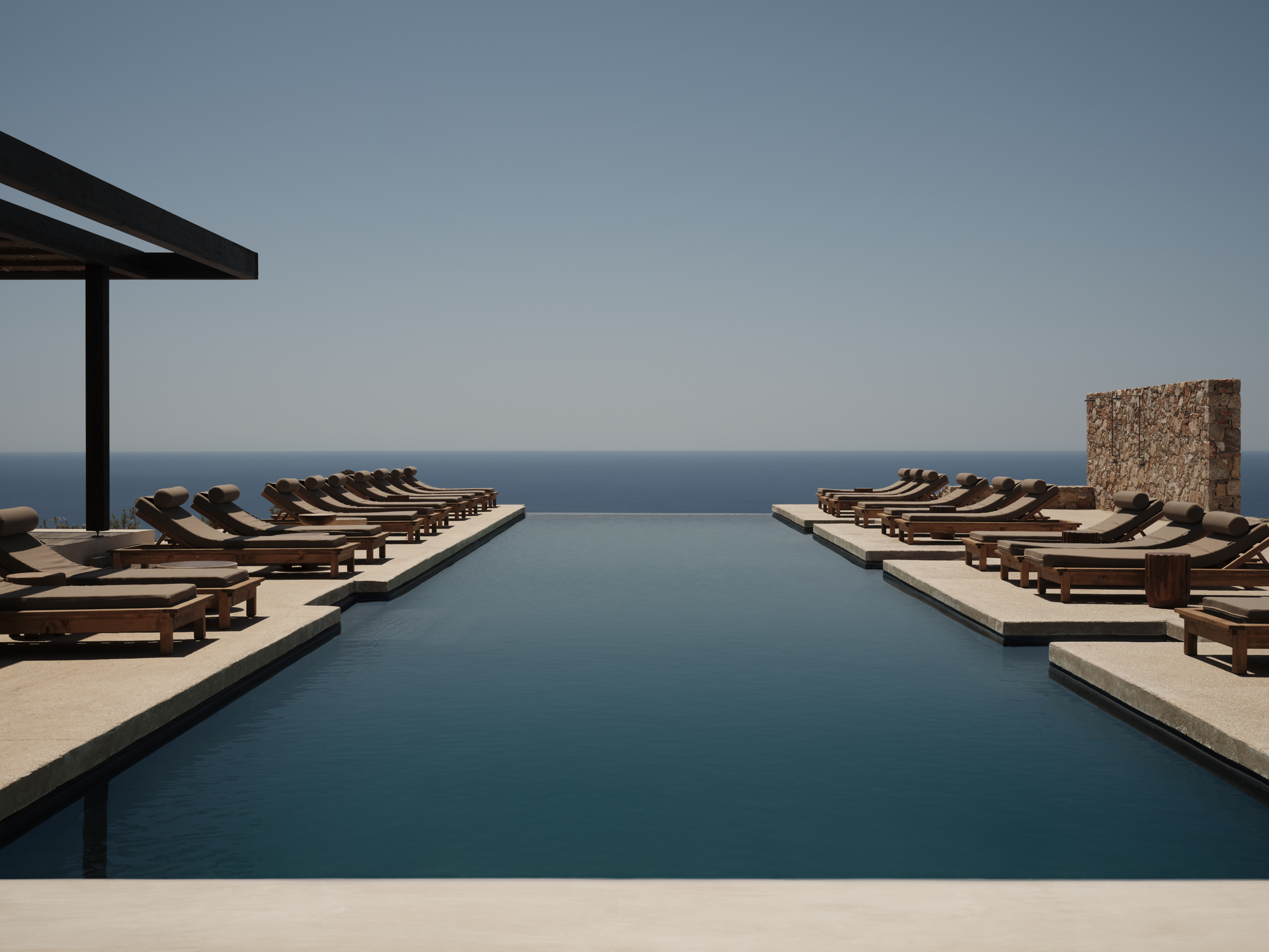 Swimming pool at Gundari luxury resort in Greece