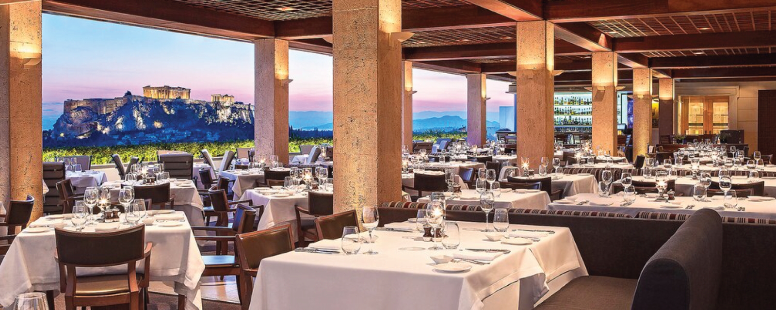 Rooftop restaurant at Grand Bretagne in Greece