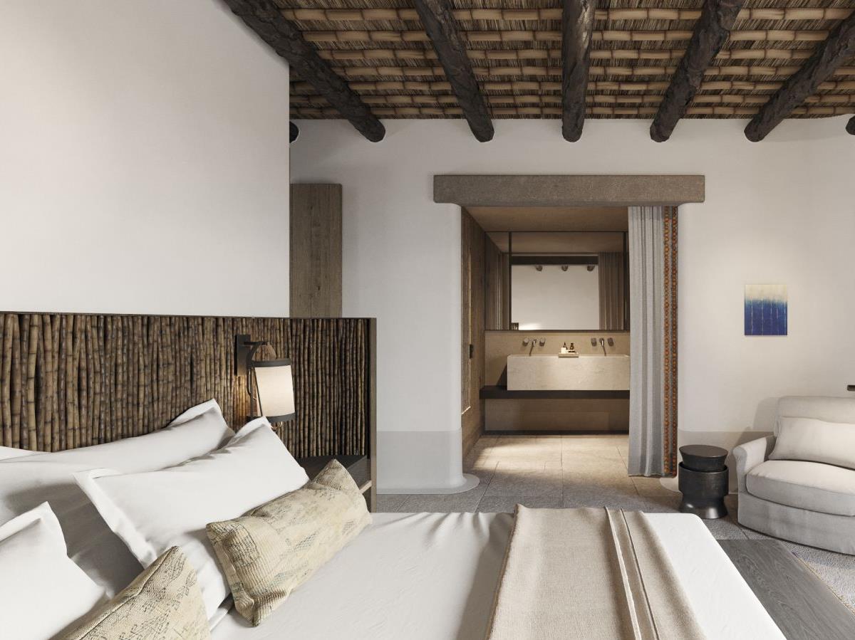 Interior of a villa at Kalesma Mykonos