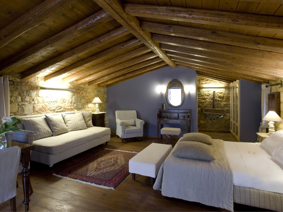 Interiors of a loft at Kyrimai, Greece